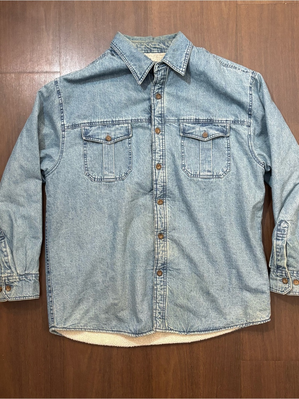 Vintage Levi Strauss & Co. Mens Sz XL Denim Jacket w/Sherpa Lining in Med Wash